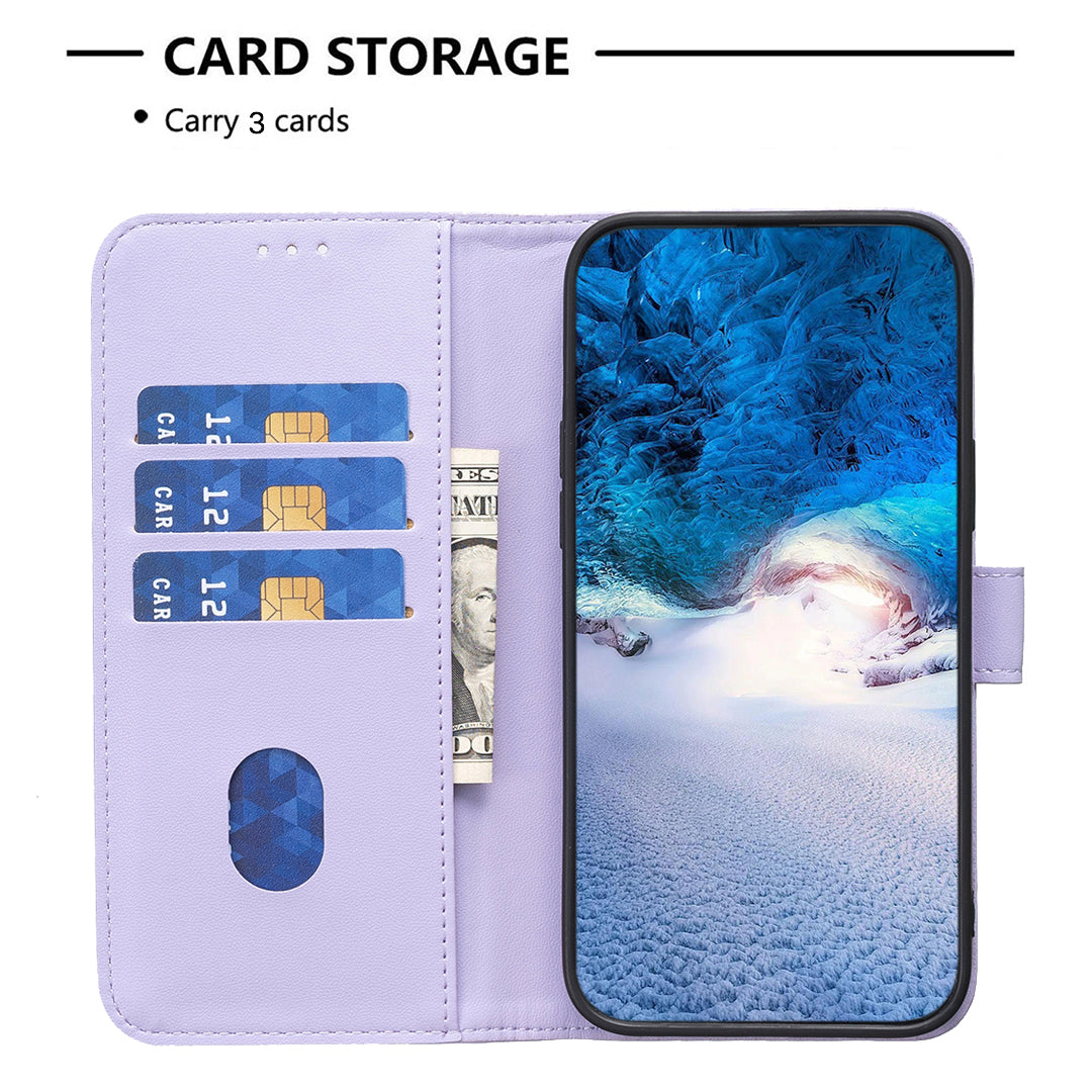 BINFEN COLOR BF17 For Samsung Galaxy Xcover7 Flip Leather Case Wallet Phone Cover - Purple BINFEN COLOR BF17 For Samsung Galaxy Xcover7 Flip Leather Case Wallet Phone Cover - Purple